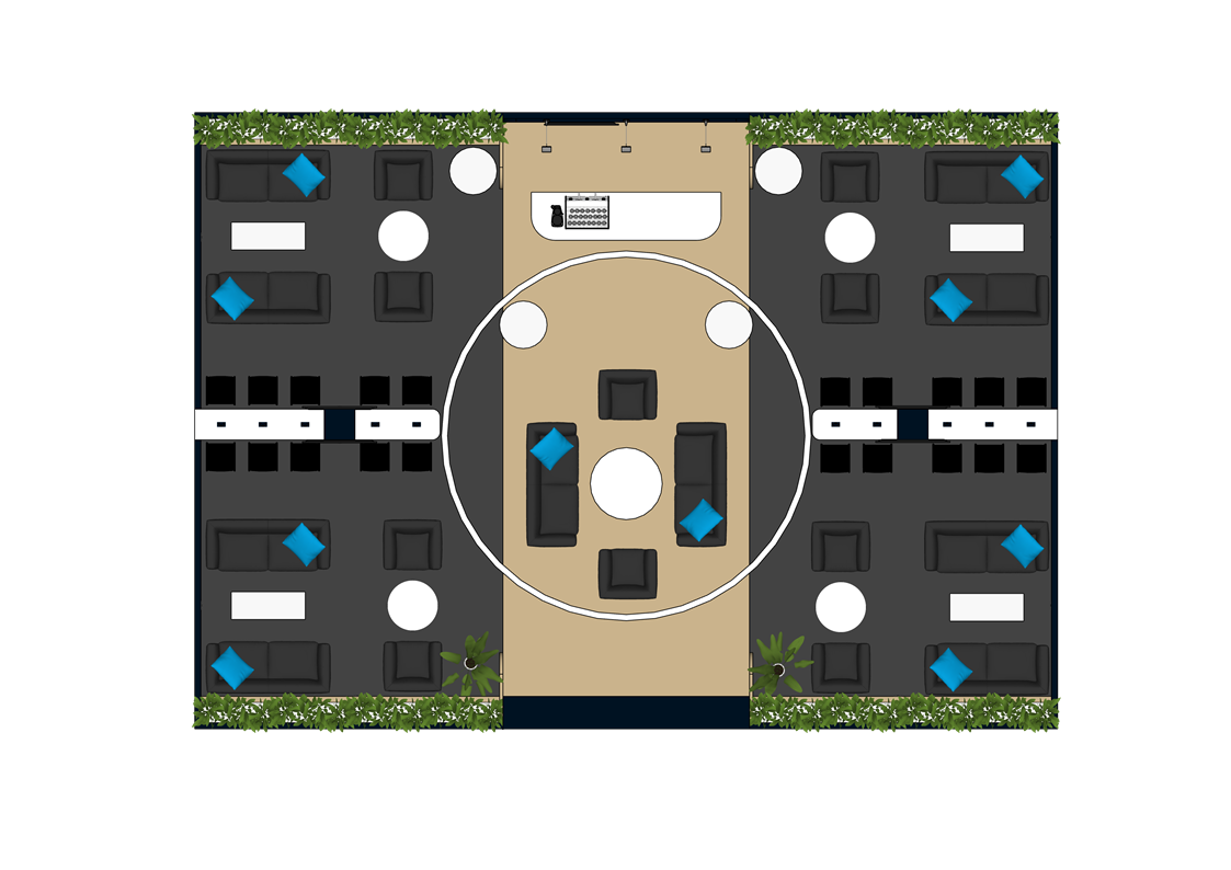 Graphic of a close up of a website depicting an Our Projects page with sample project names and dates.