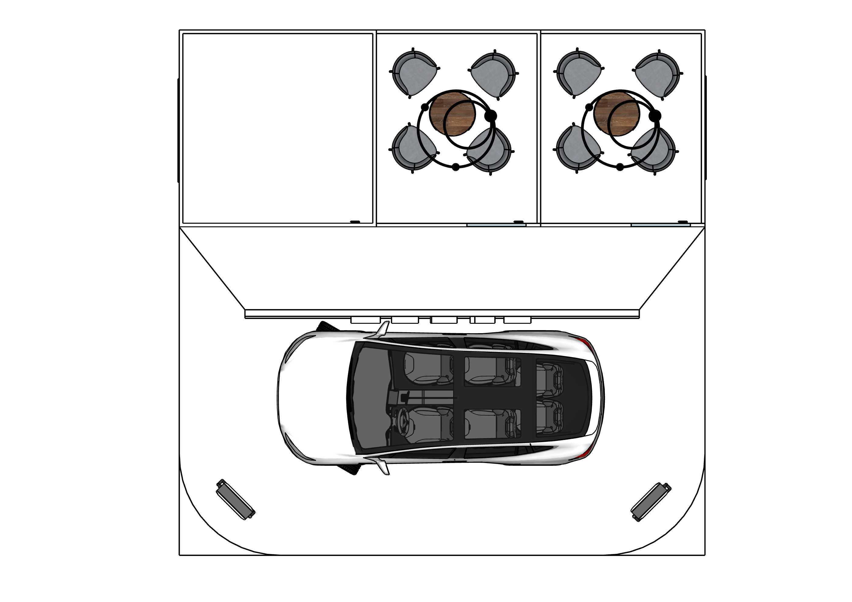 Graphic of a close up of a website depicting an Our Projects page with sample project names and dates.