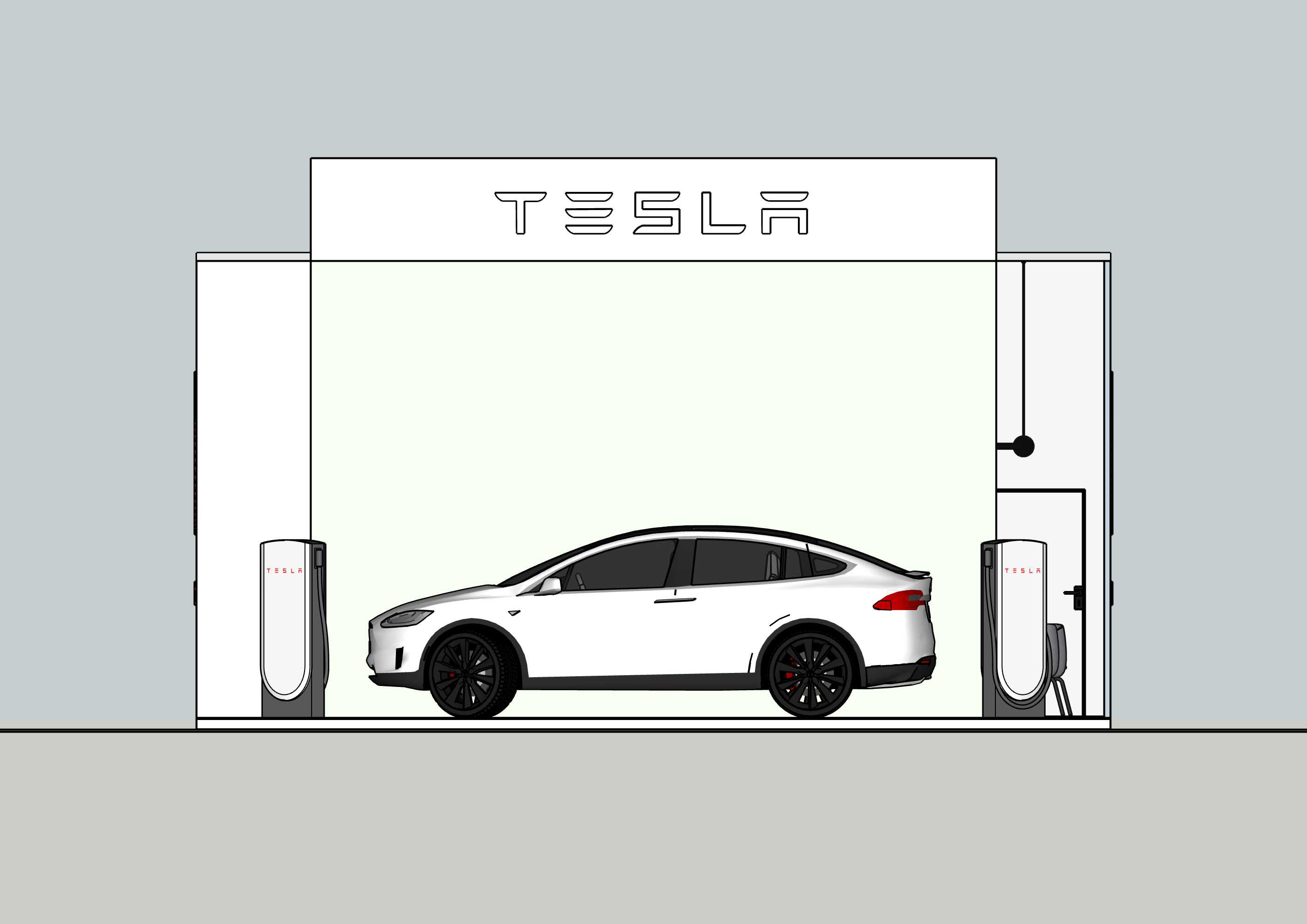 Stationery design of letterhead and business cards for the company Anders on top of a blurred photo of a house interior.