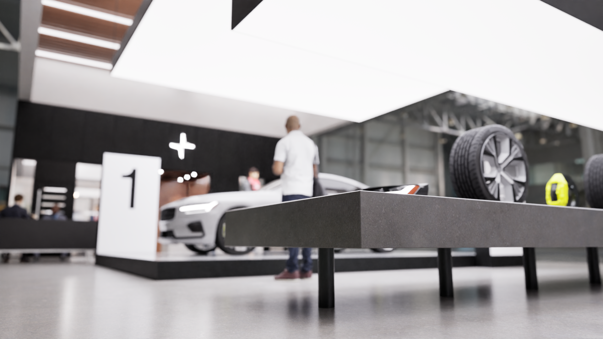 Stationery design of letterhead and business cards for the company Anders on top of a blurred photo of a house interior.