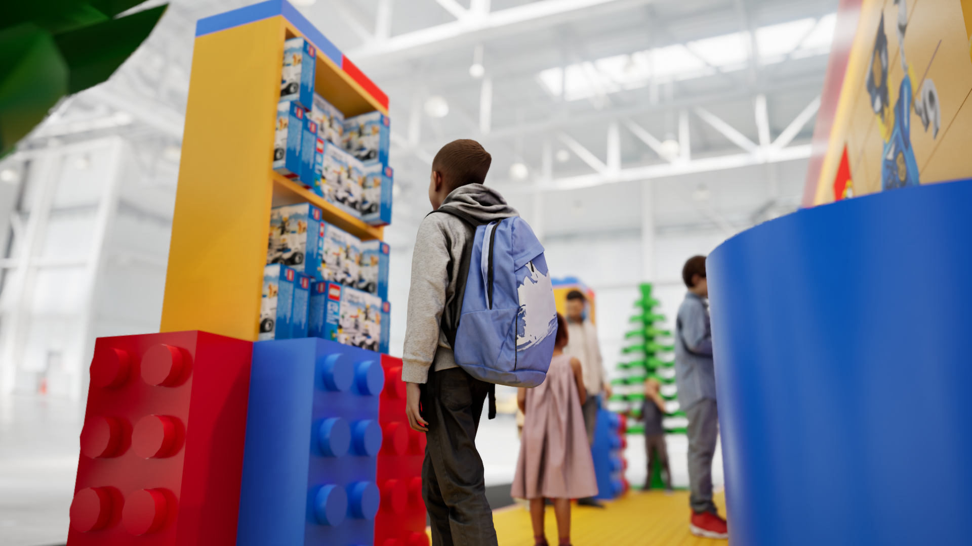 Graphic depicting a hexagonal cropped photo of an interior room design with grid lines along its borders.