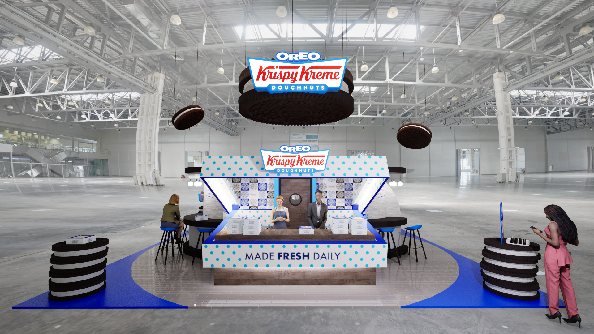 Graphic of a close up of a website depicting an Our Projects page with sample project names and dates.