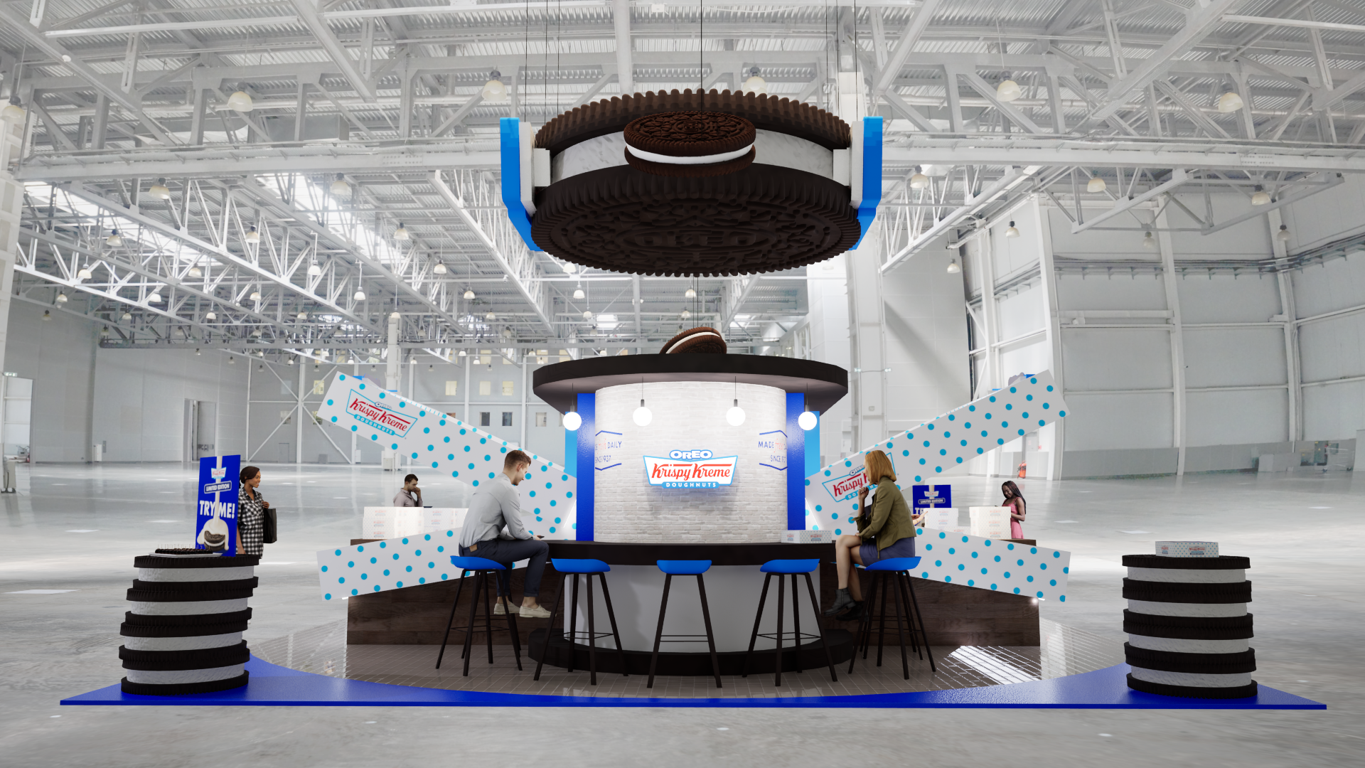 Graphic depicting a color palette of Stone Brown, Dark Navy, Beige, and Cream White along with corresponding hex color codes.