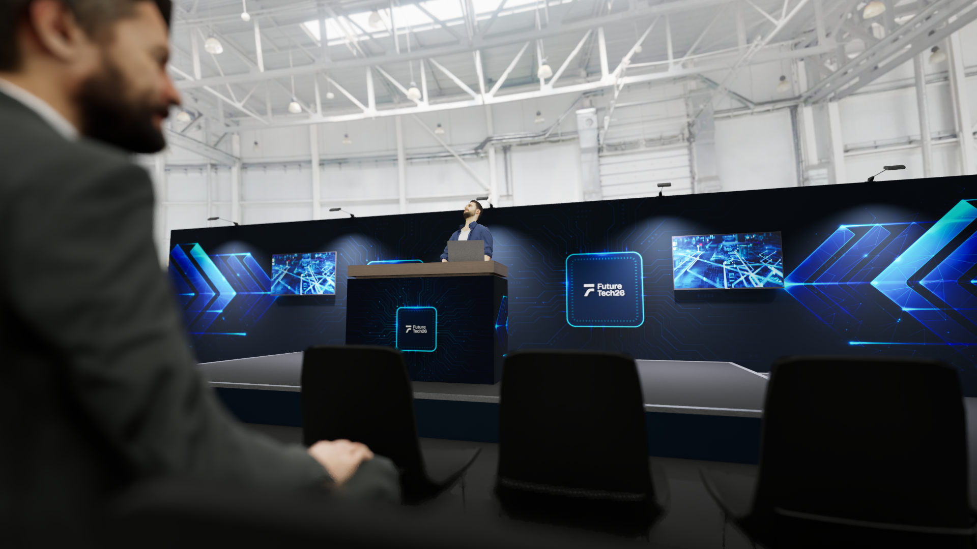 Stationery design of letterhead and business cards for the company Anders on top of a blurred photo of a house interior.